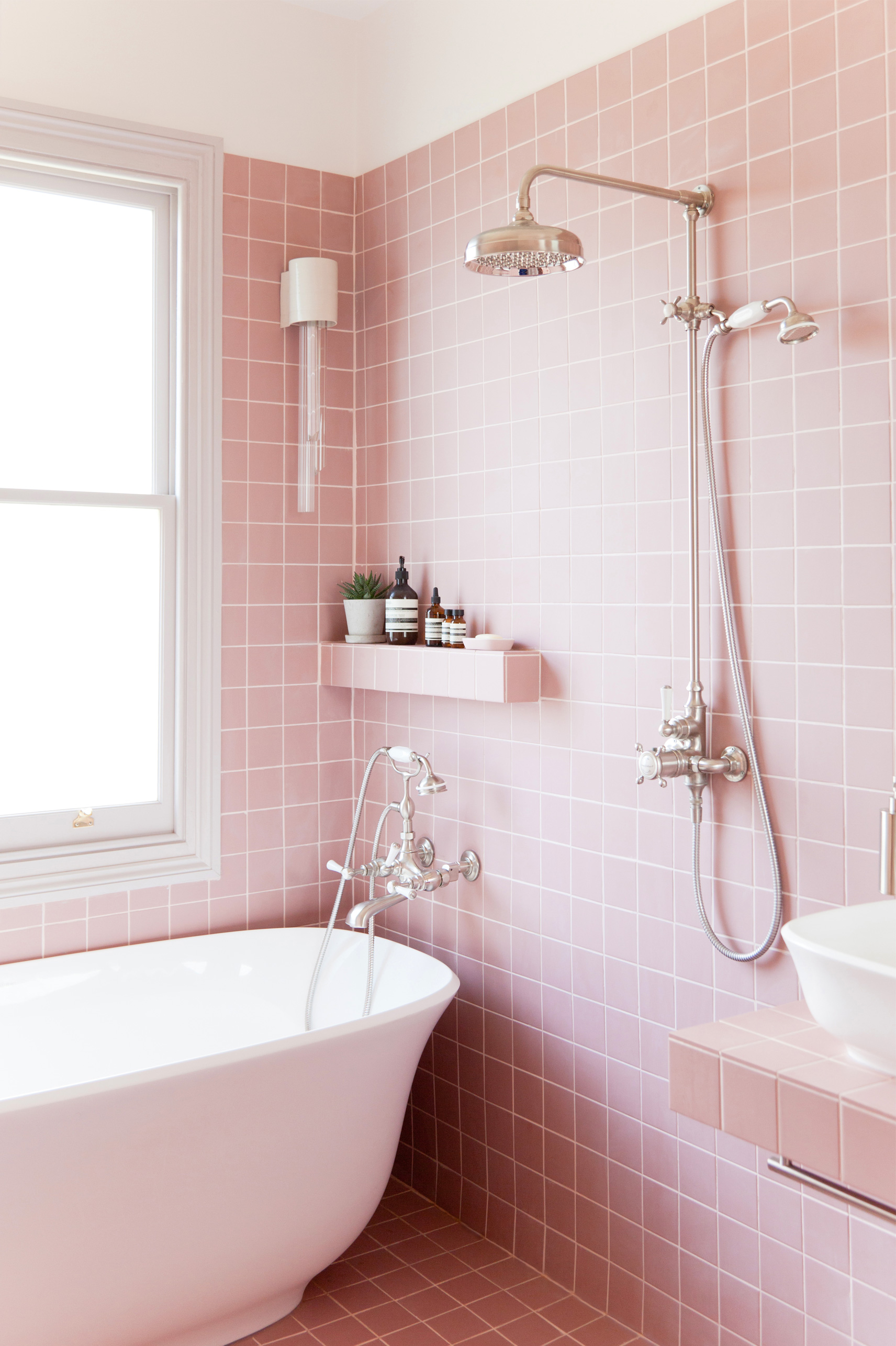 roze badkamer